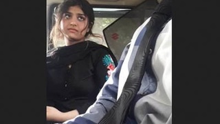 Indian girl enjoys sex on car hood
