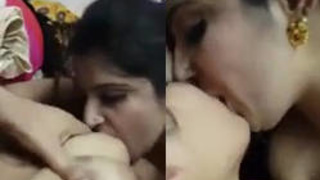 Indian teen girls engage in lesbian oral sex