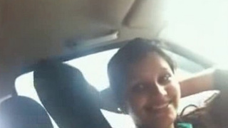 Indian girlfriend and her boss have a steamy encounter in a car