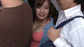 Japanese girl hugs and joins in for sex on the floor
