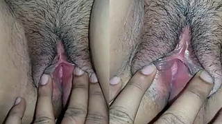 Indian wife's moist vagina gets pleasure from husband's oral and manual stimulation