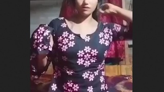 A captivating Bangladeshi novice woman pleases herself in high definition