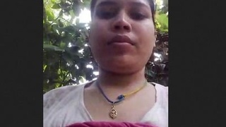 Indian girl of Desi descent seductively displays her breasts and vagina