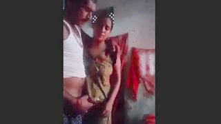 A mature Indian village couple discovered engaging in sexual activity