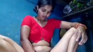 A village bhabi from India pleasures herself