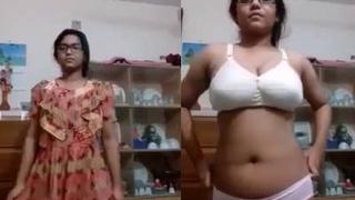 Young attractive teenager undressed