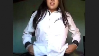 After graduating, an attractive woman undresses and receives compensation for her beauty