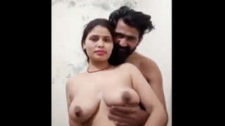 Attractive married woman moans while getting anal penetration while standing