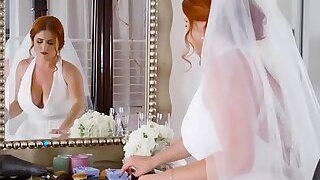 Chubby bride cheating and fucks best man on her wedding day