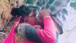 Indian village woman has outdoor sex with her husband