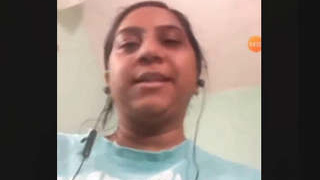 Indian wife reveals her breasts during a video chat