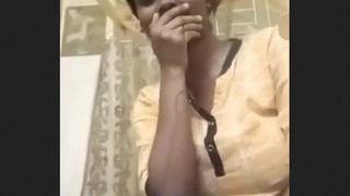 Indian girlfriend video chats with boyfriend