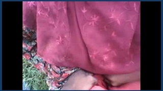 A girl with large breasts shows off her attributes from Uttar Pradesh