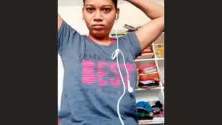 Alluring woman displays her sensuality during a video chat