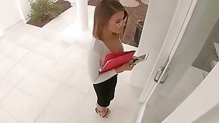 NannySpy Brunette babysitter Adriana Chechik anal fucked for job
