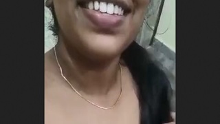 Tamil bhabi's playful seduction of her boyfriend over video chat