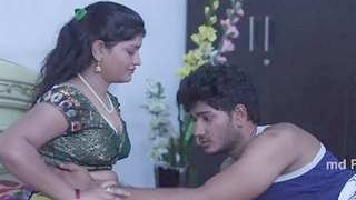 Intimate moments of a wedded pair