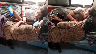 Indian lovers practice romance in a rural environment