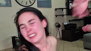 Humiliation video featuring rough sex and shame with facial cumshot