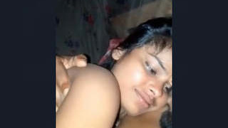 Webcam model undresses and shares intimate moments with her partner