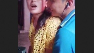 Aroused Nepali pair gets intimate in a restaurant