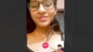 Stunning Indian beauty performs on video chat