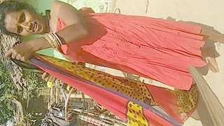 Indian sister bathes and reveals her intimate area in the middle of the night from a rural community