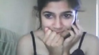 Desi Gal is live on a sex show with her boyfriend during a movie call
