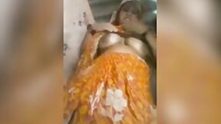 Unsatisfied Muslim wife Desi shows off her sexual assets