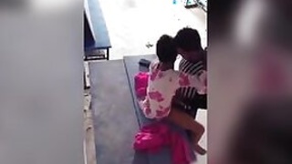 Desi college student has sex with her boyfriend on the bench