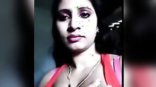 Sexy Playgirl from Bangalore Records As She Fondles Her Big Milk Bags