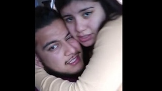 A woman's intimate encounter with her friend in a car