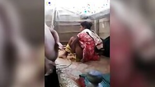 Desi fooling around with her Assamese XXX boyfriend on a small bed