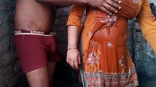 Hina, an Indian woman, is discovered while bathing and engaging in sexual activity