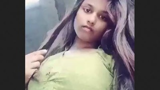 A stunning young woman performs for her partner