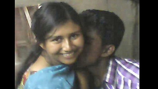 Indian village lovers passionately kissing and having sex