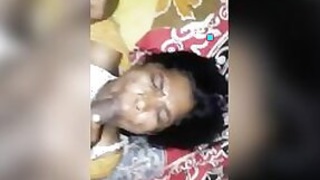 The elderly maid Desi pleases her master with an amateur blowjob.