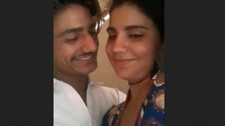 Desi couple shares passionate outdoor kiss