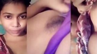 Young Desi girl exposes her tits and pussy on camera leak MMS