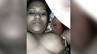 Relaxed Desi Bhabhi shows off her XXX tits and pussy on camera
