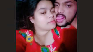 Young lovers passionately kissing each other