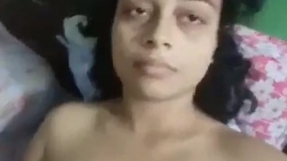 Aroused Indian woman pleasures herself with her hands in explicit footage