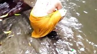 Fucking my married cousin under a waterfall of public sex