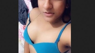 A pretty Punjabi girl flaunts her breasts and intimate parts