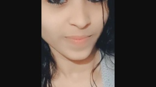 Adorable South Asian woman in a sensual recording