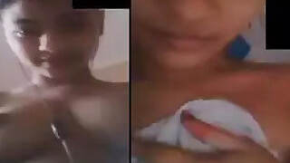 Sexy college student shows and jerks off