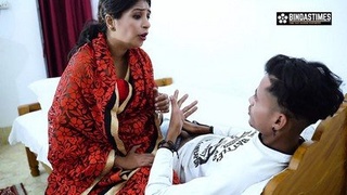 Indian stepmom seduces with big dick in Hindi