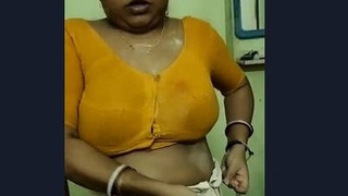 Indian aunt with large breasts