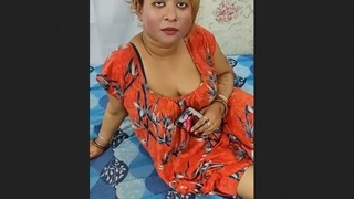 Indian stepmom undresses and has sex with her stepson