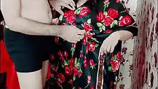 Arab girl with big tits stands and has sex with her boyfriend